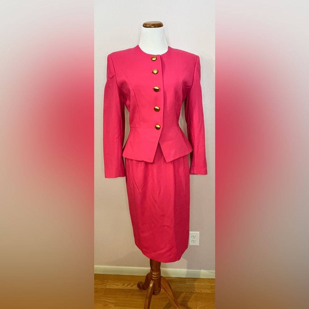 E.H. Woods Pink skirt suit